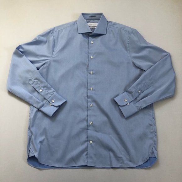 Nordstrom Signature Button Down Shirt Men's Light Blue Long Sleeved Collared - Picture 4 of 7